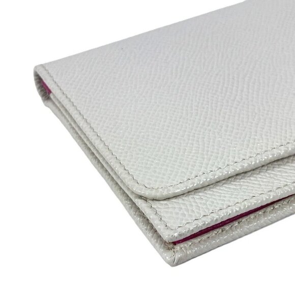 BVLGARI Bulgari Bulgari Logo Clip long wallet bifold Long Wallet Leather White - Picture 6 of 16